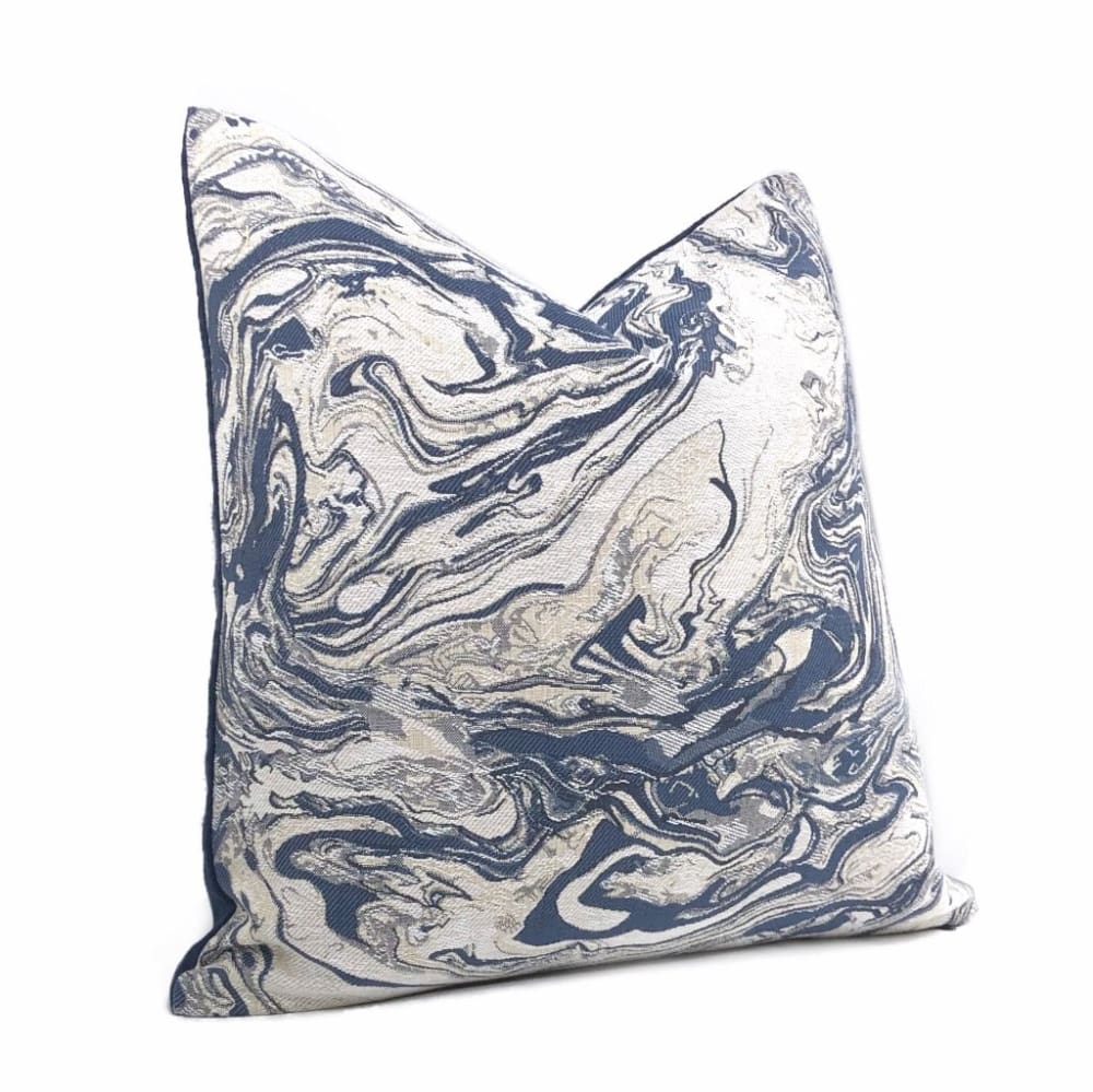 Zephyr Blue Atmospheric Swirls Pillow Cover - Aloriam