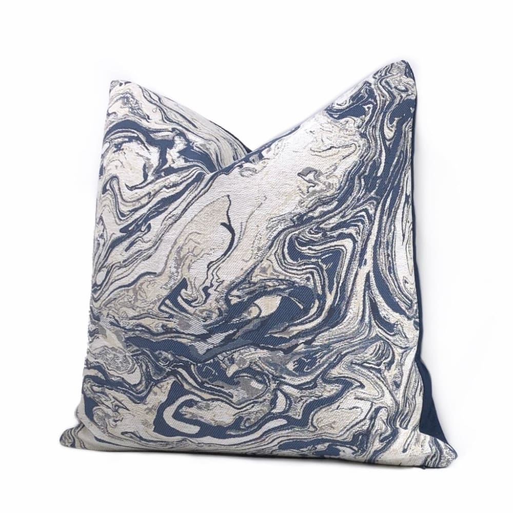 Zephyr Blue Atmospheric Swirls Pillow Cover - Aloriam